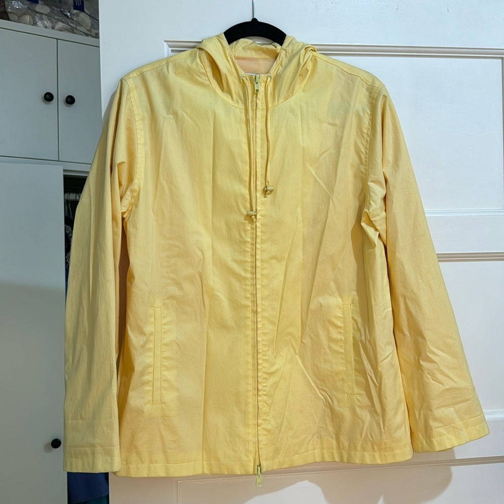 Vintage OSCAR by Oscar de la Renta Butter Yellow Hooded Jacket Size 6